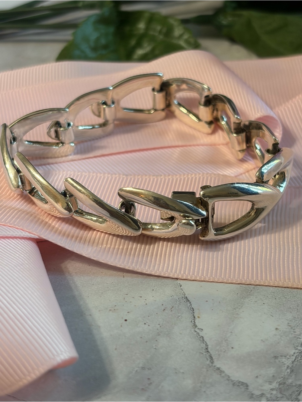 Vintage Sterling Silver Bracelet - Women Jewelry. Heavy. See Photos ForDetails.